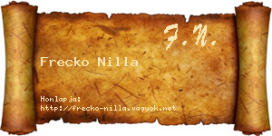 Frecko Nilla névjegykártya